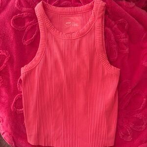 Coral Ribbed Tank Top